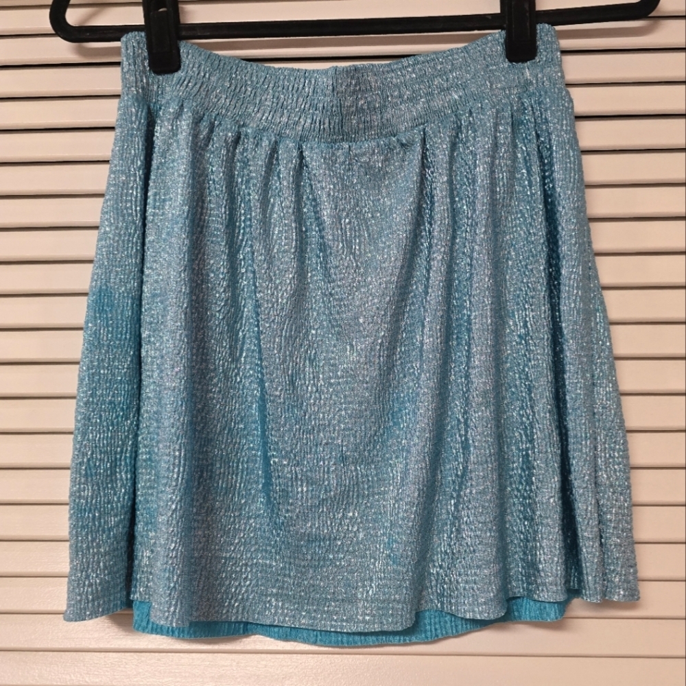 Forever 21 - Blue & Silver Lightweight Flowy Skirt